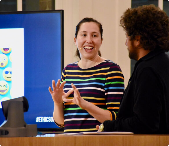 Luara Ferracioli speaking at the Festival of Dangerous Ideas, 2022